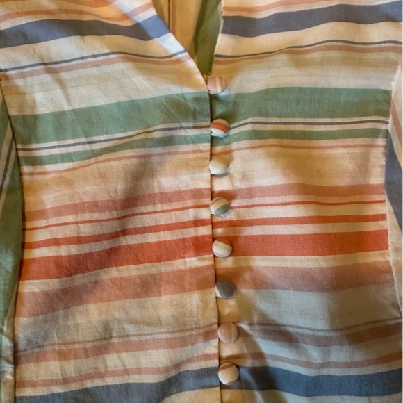 Terra&Sky 0X‎ striped flutter sleeve shirt - Picture 3 of 4